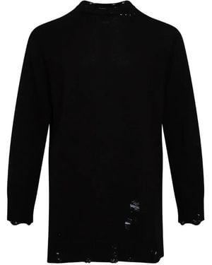 Yohji Yamamoto Pull À Effet Usé - Black