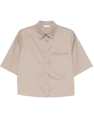 Peserico Pocket Short-Sleeve Shirt - Natural