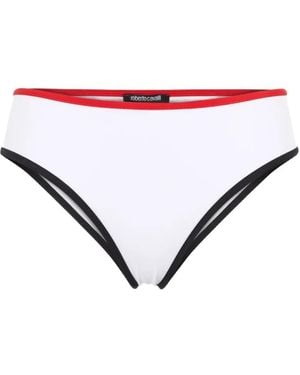 Roberto Cavalli Logo-Print Bikini Briefs - White