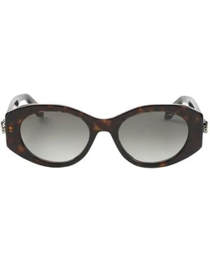 BVLGARI Serpenti Geometric-Frame Sunglasses - Grey