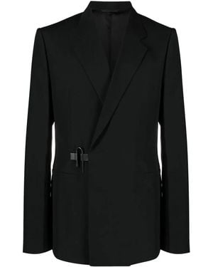 Givenchy U-Lock Buckle Wool Blazer - Black