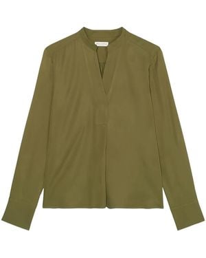 Marc O' Polo Blouse Met Lange Mouwen - Groen