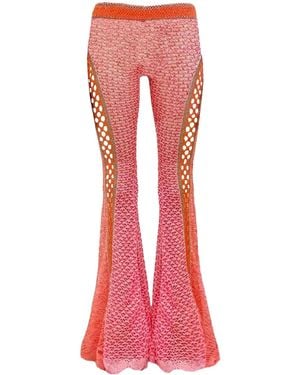 Roberta Einer Flared Open-Knit Trousers