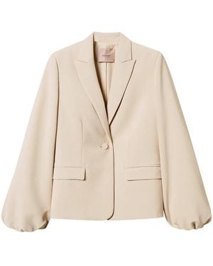 Twinset Crêpe Jacket - Natural