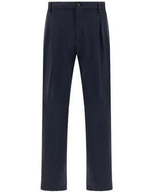 Paul & Shark Pleats Chino Trousers - Blue