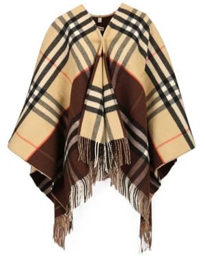 Burberry Check Cape - Natur