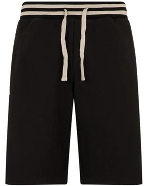 Paul & Shark Short À Détails Rayés Et À Lien De Resserrage - Black