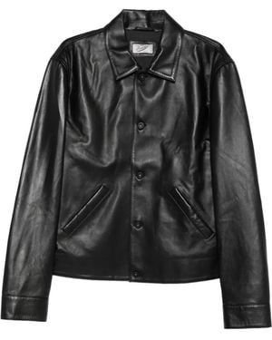 Pence Gioele Leather Jacket - Black