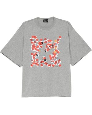Kolor T-Shirt Con Stampa Grafica - Grigio