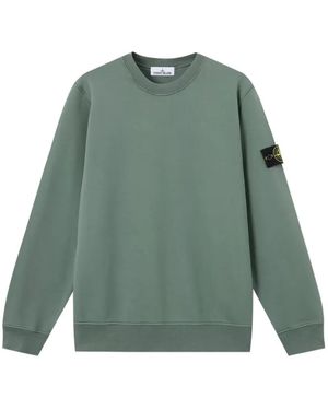 Stone Island 6100060 Organic Cotton Fleece Sweatshirt - Green