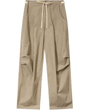 Isabel Marant Ceryne Striped-Pattern Drawstring Trousers - Natural
