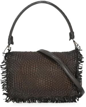 Reptile's House Anfora Woven Shoulder Bag - Black