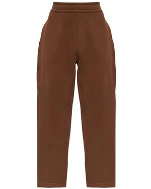 Ami Paris Logo-Embroidered Track Trousers - Brown