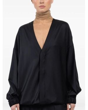 Sa Su Phi V-Neck Button Jacket - Black