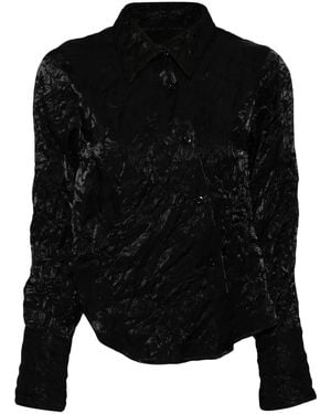 Song For The Mute Cropped Shirt - Black