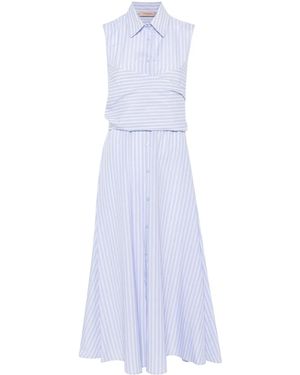 Twinset Striped Midi Dress - White