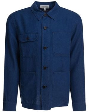 Alex Mill Hemdjacke mit doppelter Tasche - Blau