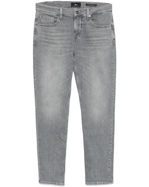 7 For All Mankind Whiskering-Effect Jeans - Grey