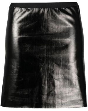 Rick Owens Glossy-Finish Short Skirt - Black