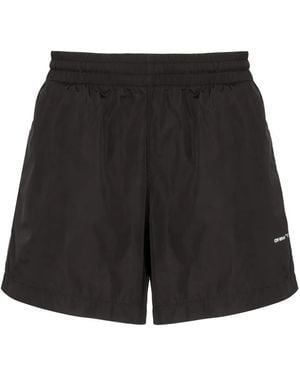 Off-White c/o Virgil Abloh Logo Swim Shorts - Black