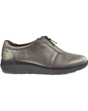 Clarks Kayleigh Sail Zip Trainers - Grey