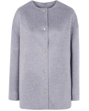 Loulou de Saison Button-Front Wool Coat - Blue