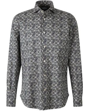 Vincenzo Di Ruggiero Floral-Print Buttoned Shirt - Gray