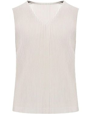 Homme Plissé Issey Miyake プリーツ タンクトップ - ホワイト
