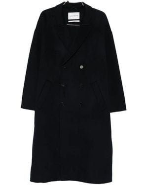 Amaranto Double-breasted coat - Schwarz
