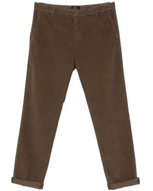 Dondup Corduroy-Effect Straight-Leg Jeans - Gray