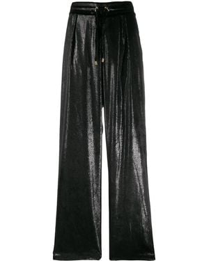 Balmain Iridescent Drawstring Trousers - Black