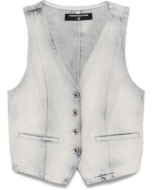 Patrizia Pepe Denim Waistcoat - Grey