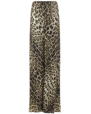 Roberto Cavalli Leopard-Print Trousers - Natural