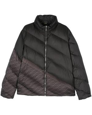 Fendi ' Diagonal' Down Jacket - Black