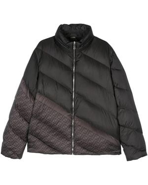 Fendi モノグラム パデッドジャケット - ブラック