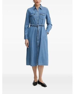 Levi's Quincey Belted Denim Dress - Blue