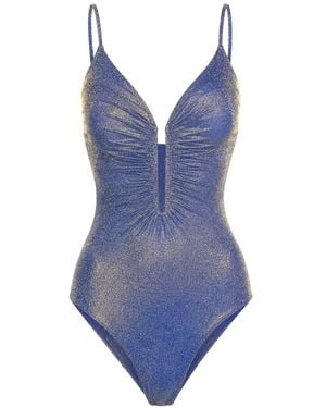 Zimmermann Tallow Ruched Swimsuit - Blue