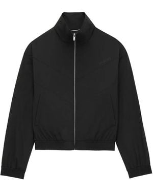 Saint Laurent Zip-Front Long-Sleeve Jacket - Black