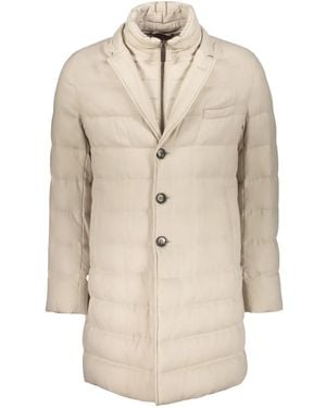 Herno Padded Buttoned Coat - Natural