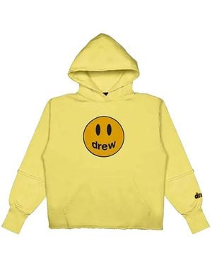 Drew Mascot Logo-Print Hoodie - Yellow