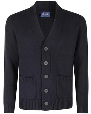 Drumohr Merino Wool Cardigan - Blue