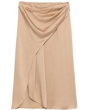 Elie Saab Jupe Portefeuille Mi-Longue À Design Drapé - Natural