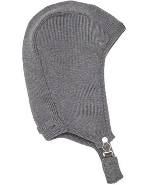 Jean Paul Gaultier Garter-Ribbed Beanie - Grey