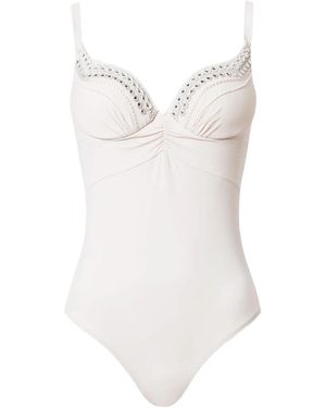 Twinset Embroidered Swimsuit - White