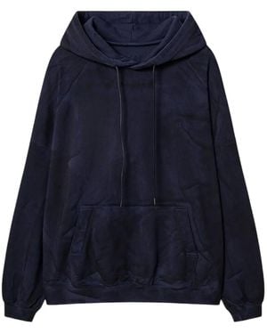 Juun.J Hooded Pocket-Detail Hoodie - Blue
