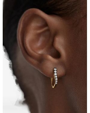 Monica Vinader Riva Pavé Diamond Hoop Earrings - Brown