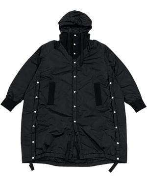 Dover Street Market Kapuzenmantel Mit Druckknöpfen - Schwarz