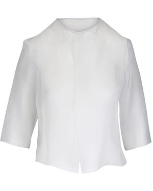Peter Cohen Spanish Short-Sleeved Blouse - White