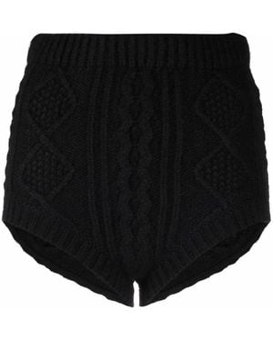 RED Valentino Cable-Knit Shorts - Black