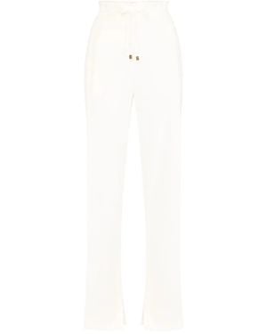 Elisabetta Franchi Pantalon À Taille Haute - Blanc
